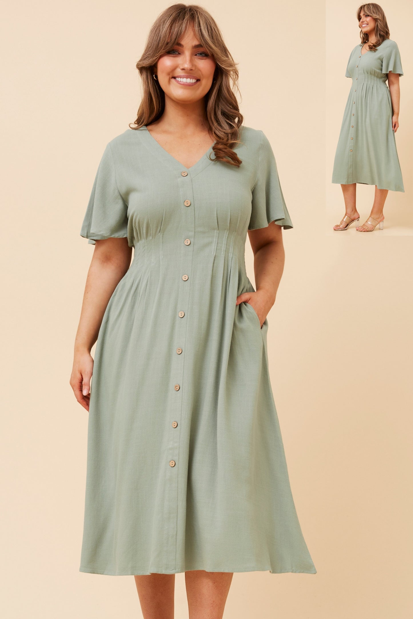 Caroline Morgan Clothing Dress - Sale prices all day every day! Salvia