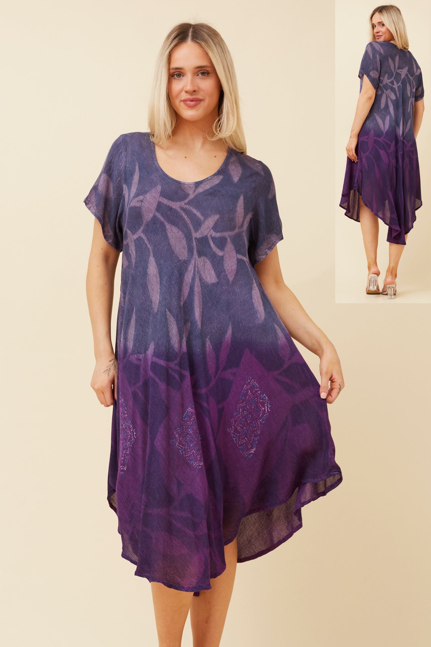 Boho kaftan A-Line dress - Caroline Morgan Clothing - Sale prices all day every day!  Midnight