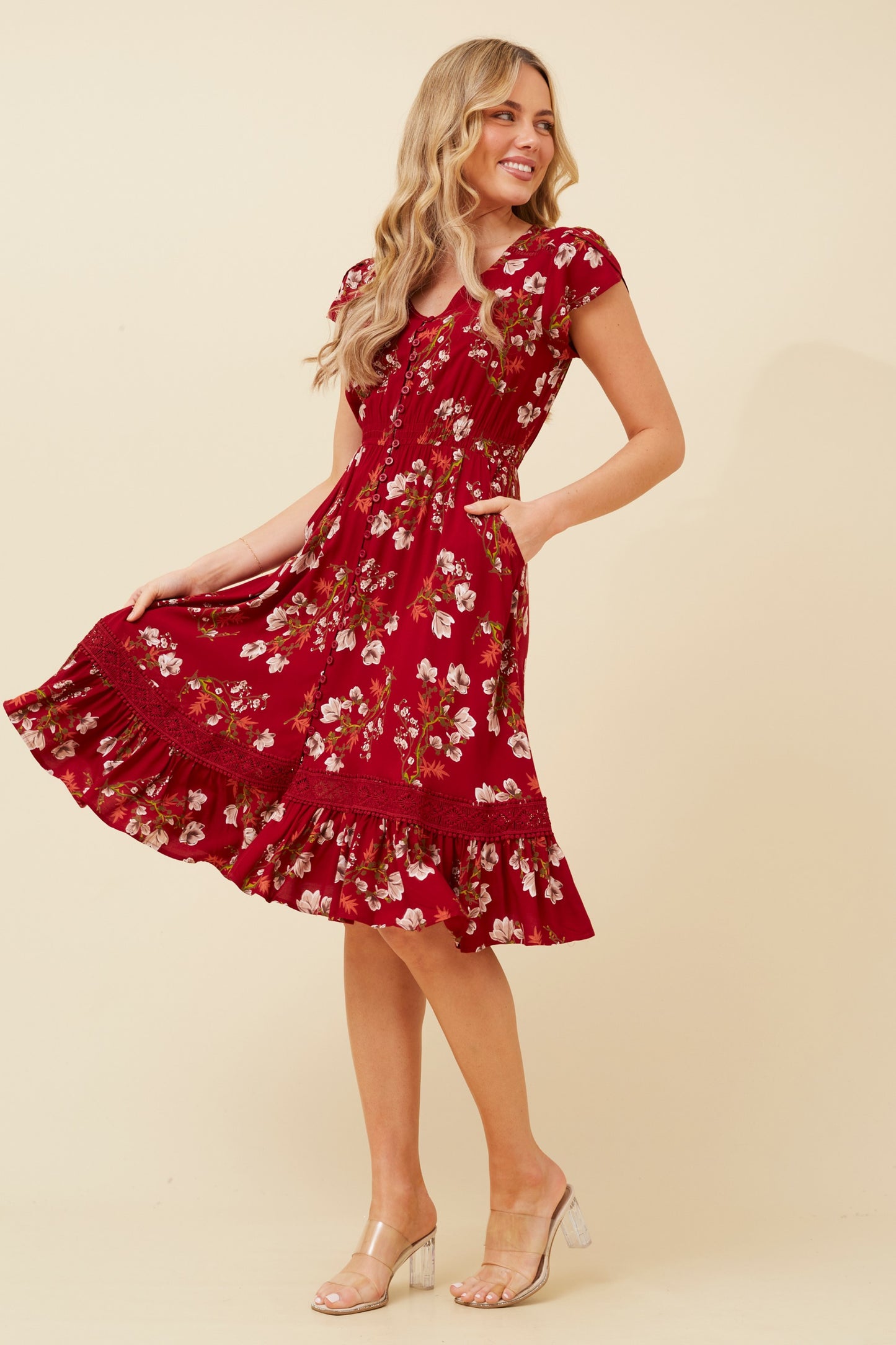 Caroline Morgan Clothing Dress - Sale prices all day every day!  Rosso